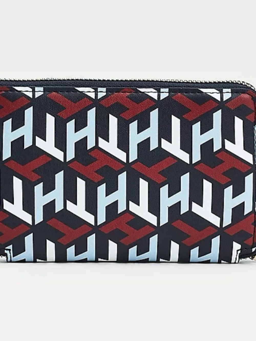 Tommy Hilfiger Navy Wallet with Red and Light Blue Geometric Logo